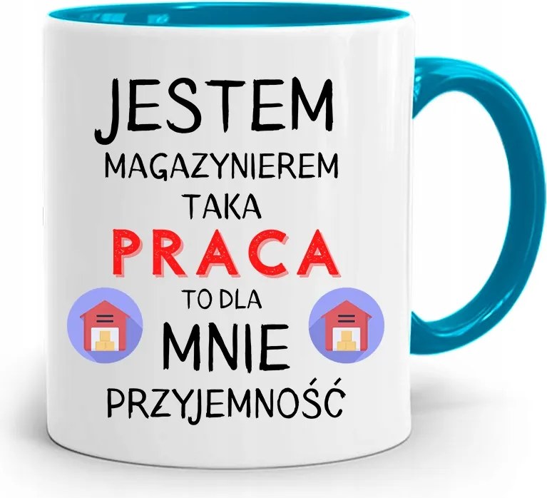 Kék Bögre Raktárosnak Öröm Ajándék fényképes nyomattal