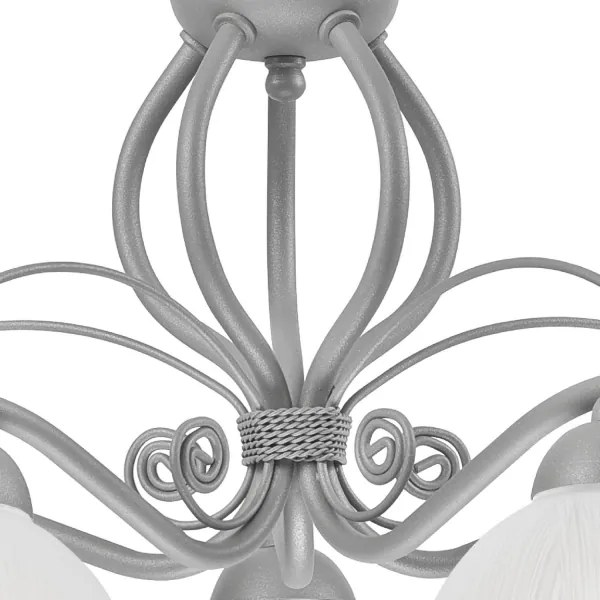 Csillár láncon RETRO II 5xE27/60W/230V ezüst