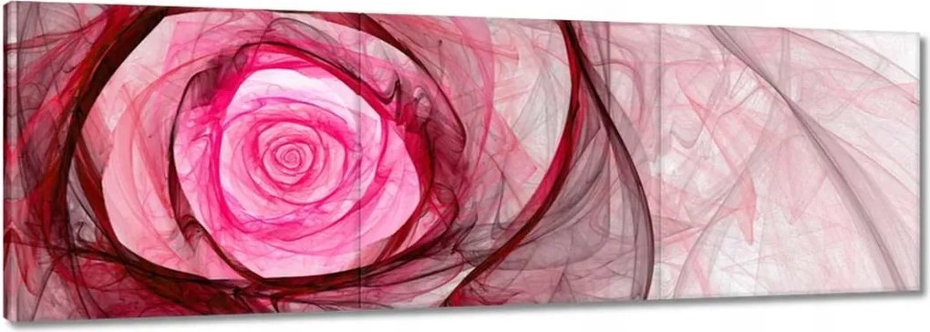 Vászonkép 120x40 Rózsaszín fraktál rózsa