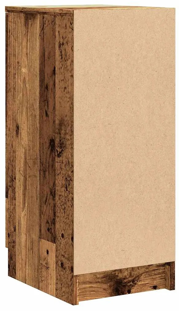 antik fa színű szerelt fa cipősszekrény 29,5x35x70 cm