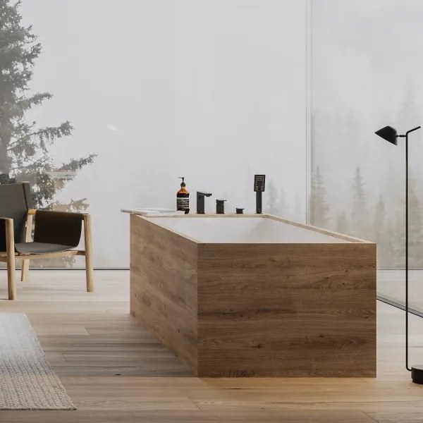 OMNIRES PM7432BL - Fürdőcsap 4-lyukas PARMA matt fekete