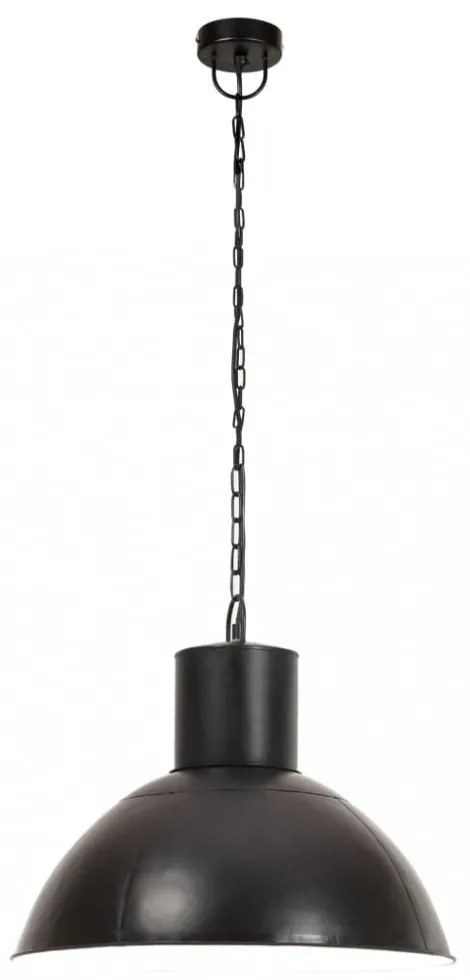 kerek fekete függőlámpa 25 W 48 cm E27