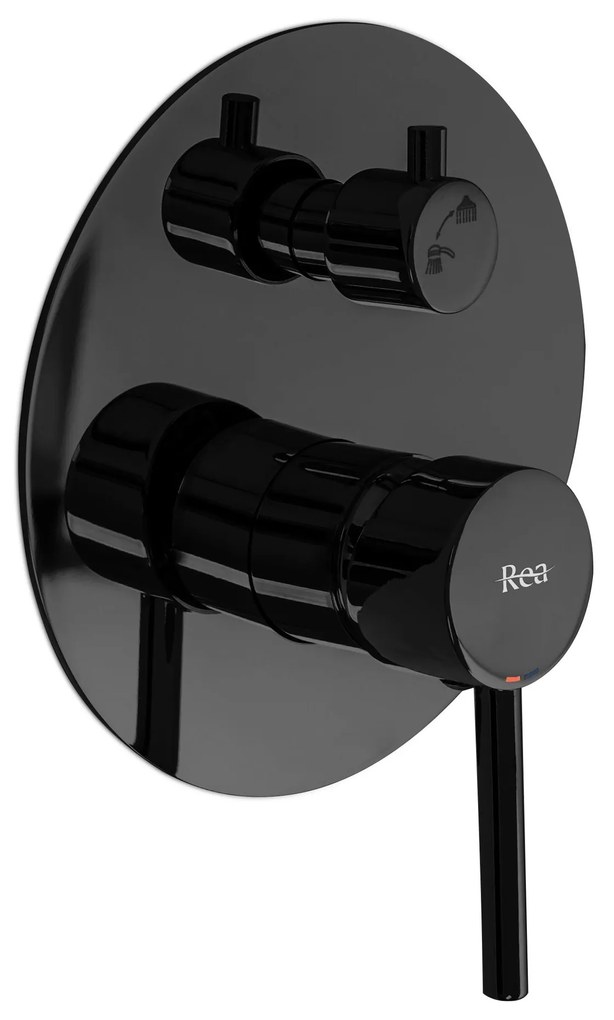 Zuhanyszett rejtett REA Lungo Black Metallic + BOX