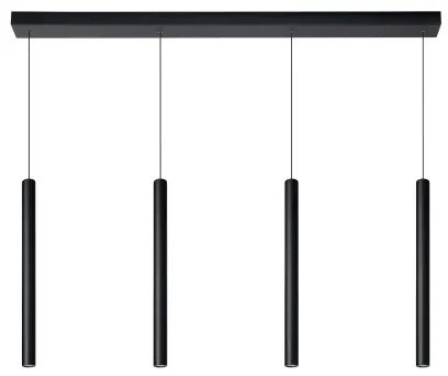 Lucide 74403/04/30 – Dimmelhető Csillár Zsinóron LORENZ 4×LED/4W/230V Fekete