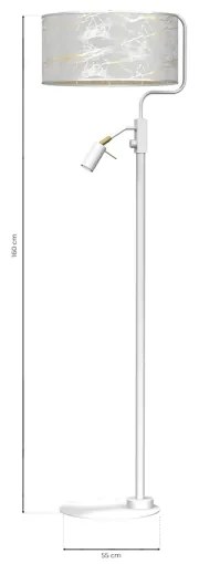 Állólámpa SENSO 1xE27/40W/230V + 1xGU10/7W fehér