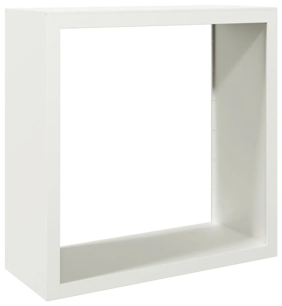 fehér acél tűzifatároló 100 x 40 x 100 cm