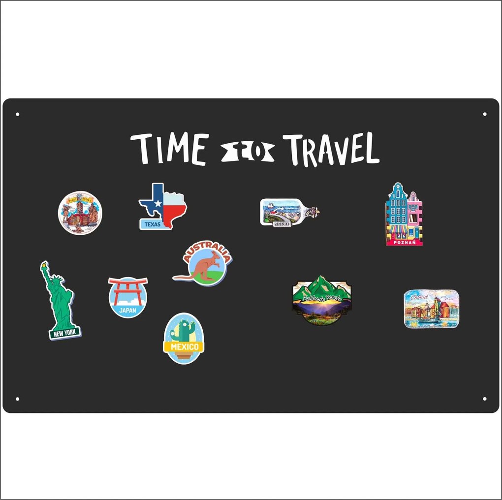 Mágneses Tábla Nyaralás Utazáshoz Fém 60 x 38 cm