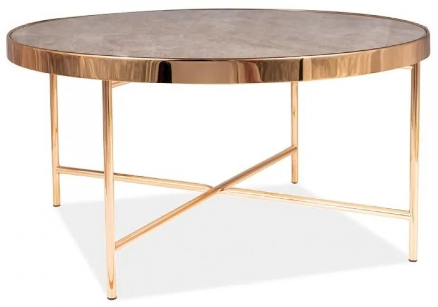 Fortuna B dohányzóasztal 82 cm Márvány - Arany