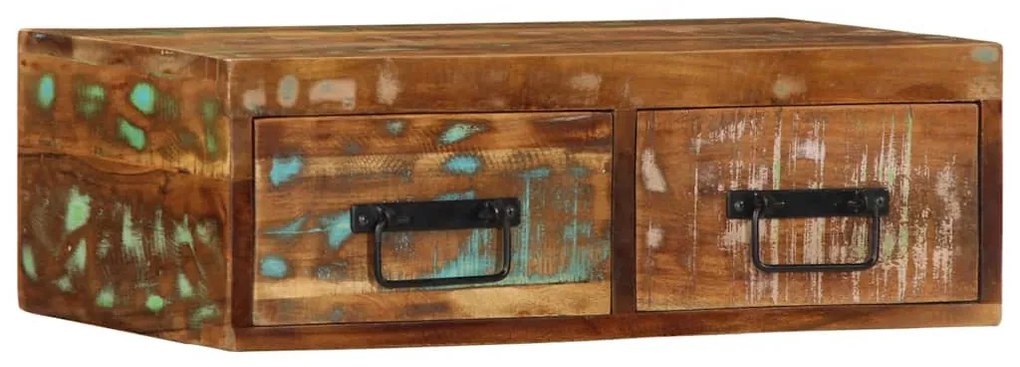 tömör újrahasznosított falra szerelhető TV-szekrény 60x30x19 cm