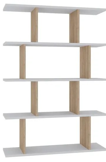 könyvespolc Harmon - Oak, White