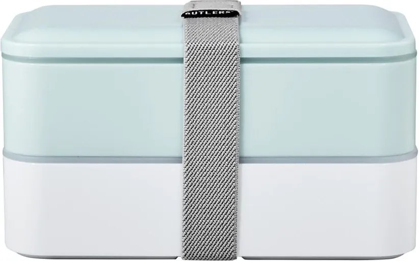 SNACK PACK uzsonnás doboz, világoskék-fehér