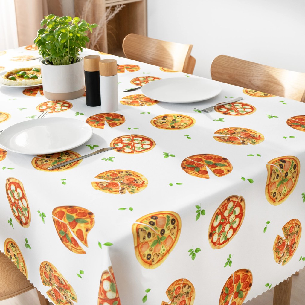 Goldea teflonos asztalterítő - ízletes pizza 120 x 180 cm