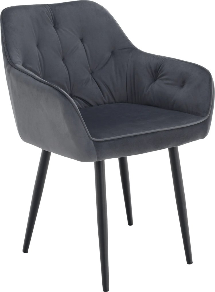 Design fotel, szürke Velvet szövet, VERIO