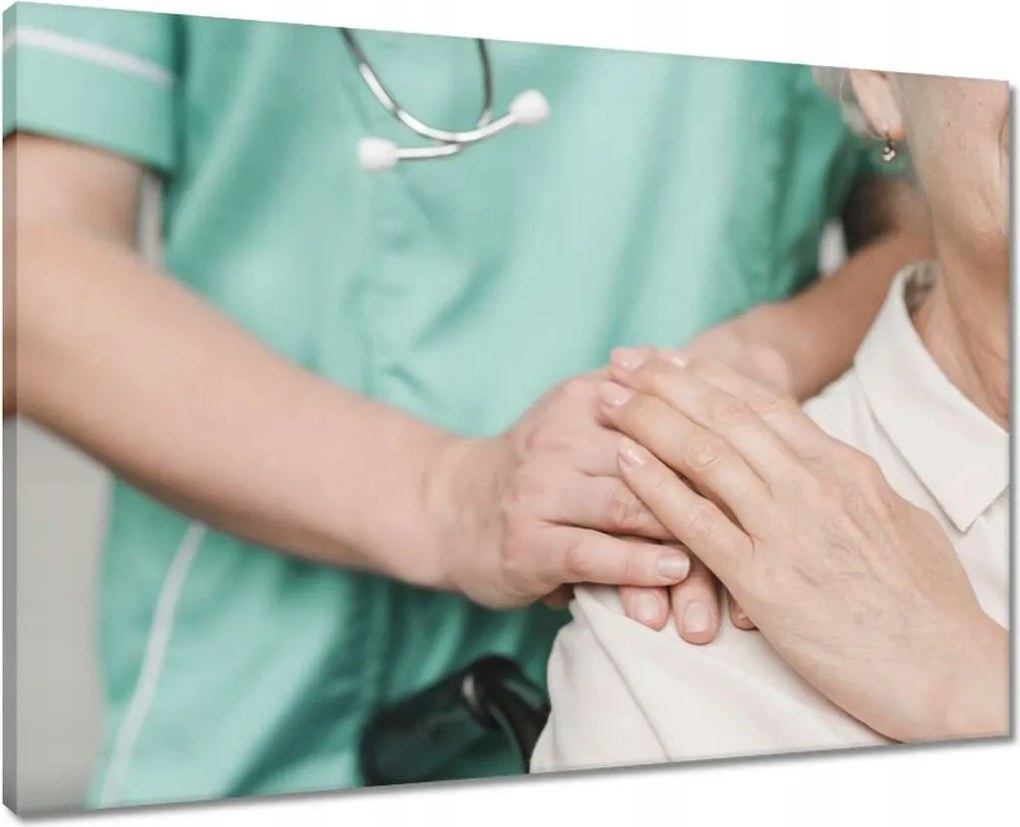 Vászonkép 70x50 Ápolónő kéz váll