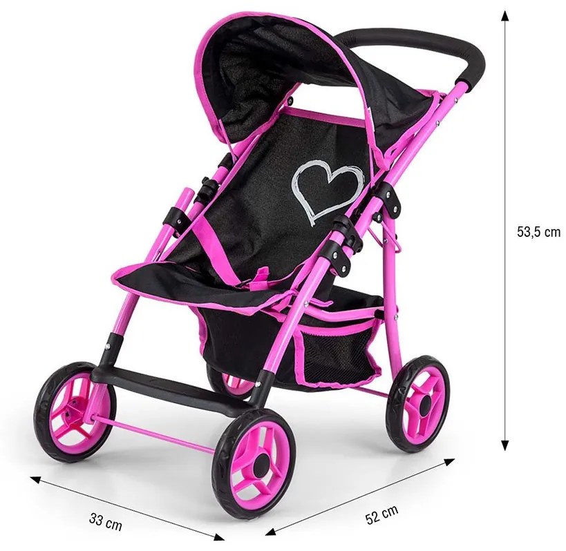 Játék sport babakocsi babáknak Milly Mally Natalie Prestige Black