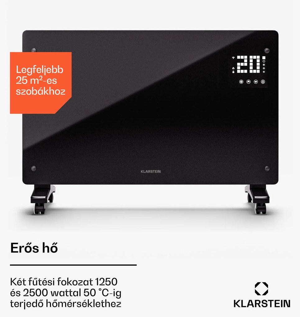 Klarstein Bornholm Smart 2500, konvektor, 2500 W, WiFi, LED, IP24