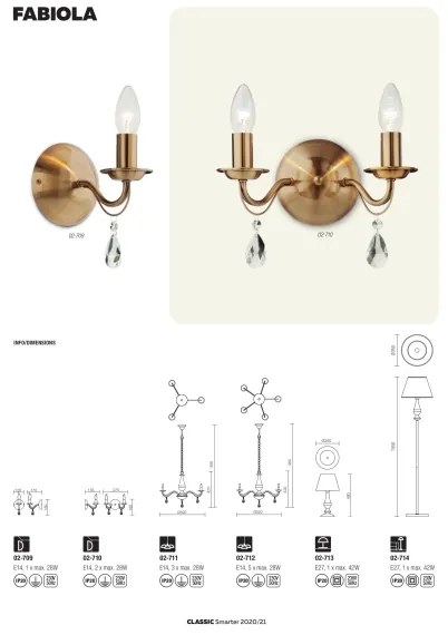 Redo 02-713 - Asztali lámpa FABIOLA 1xE27/28W/230V