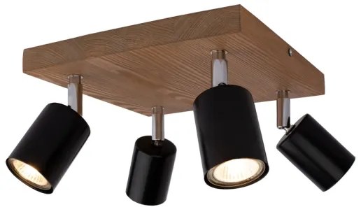 Spot-Light DO2910451 - Mennyezeti spotlámpa MANARA 4xGU10/5W/230V fenyő