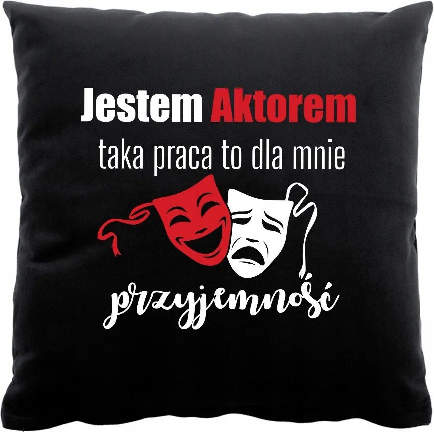Fekete Párna 40x40 Nyomtatott Ajándék Színésznek