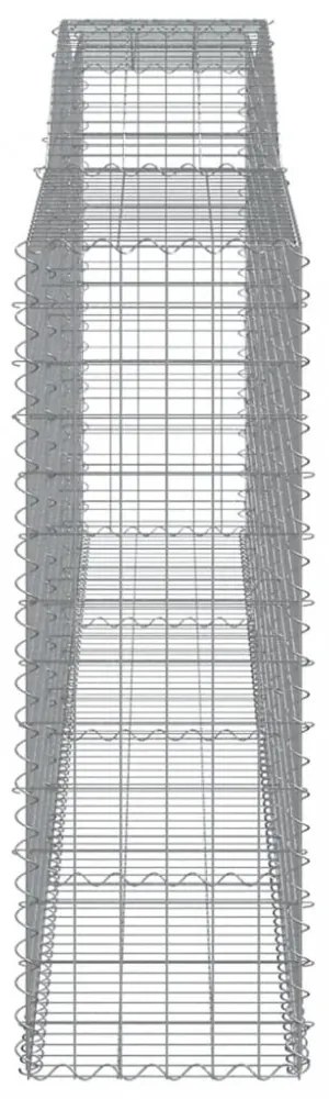 vidaXL 6 db íves horganyzott vas gabion kosár 400x50x140/160 cm