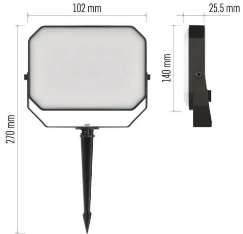 KÉSZLET 3x LED RGBIC Dimmelhető kültéri reflektor LED/14W/230V 3000-6500K IP65 Wi-Fi Tuya