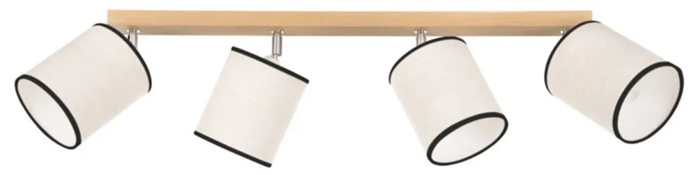 Spot-Light 66791474 - BOHO mennyezeti spotlámpa 4xE27/25W/230V tölgy