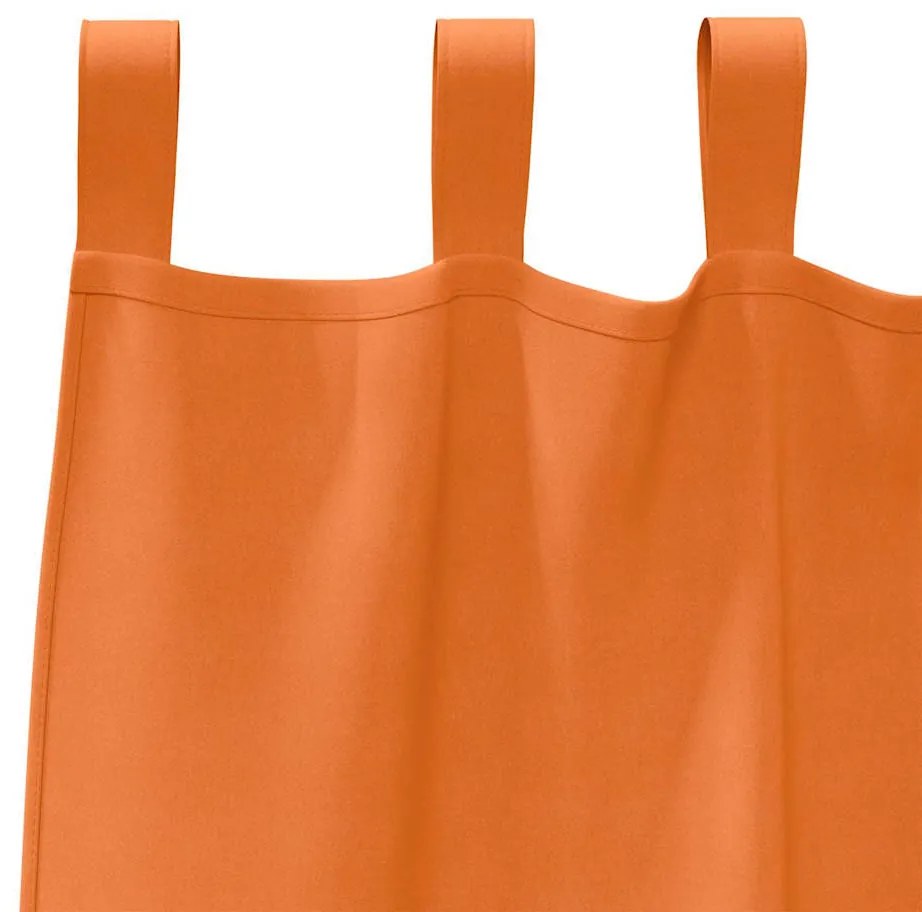 Függönyök 2 pcs Fényes narancssárga 140x140cm Poliészter