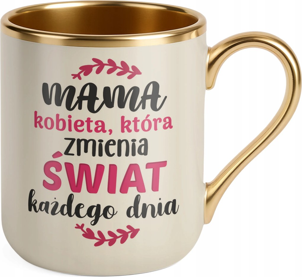 Prémium Bögre Arany Ekrü Anyák napja Ajándék Nő, Aki Változtat