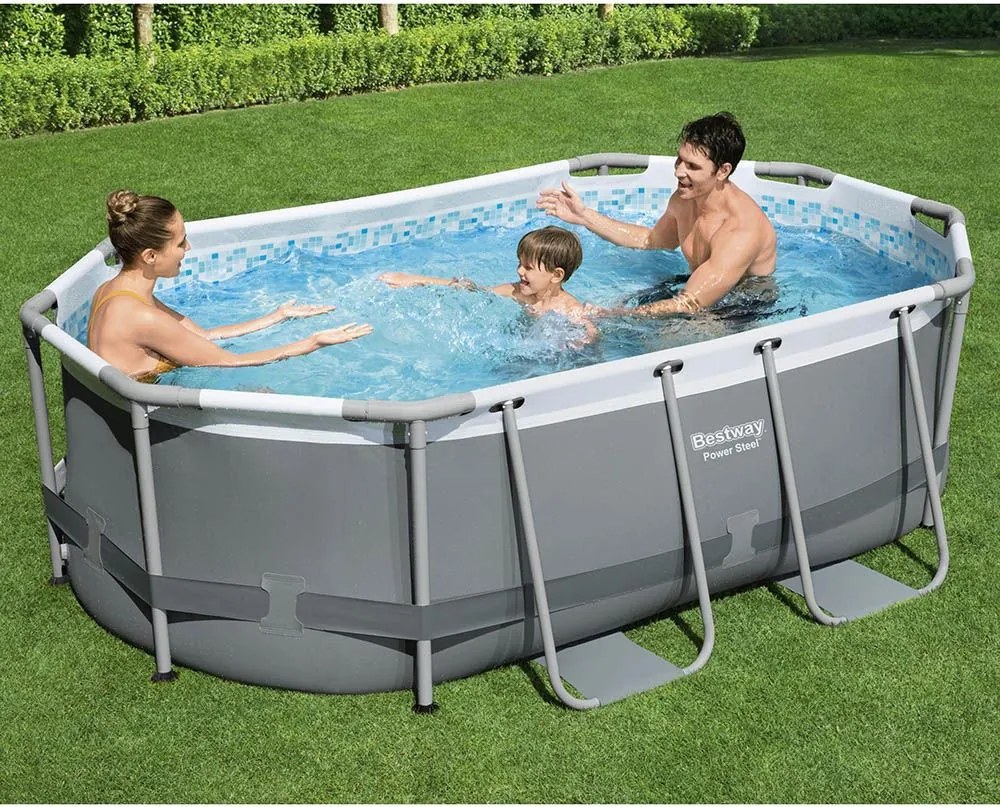 VANILLA Ovális fémvázas medence szett 305 x 200 x 84 cm