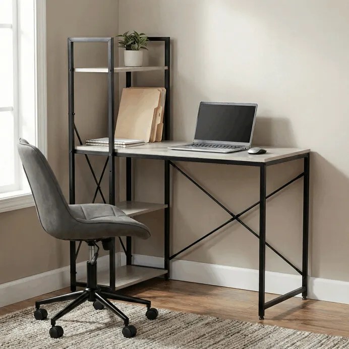 Íróasztal 100x48 cm, MDF, fehérített tölgy, GD-512 WT