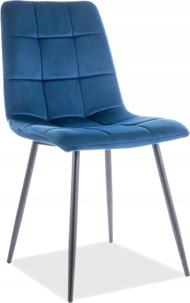 Mila Velvet kárpitozott szék, sötétkék/fekete Sig