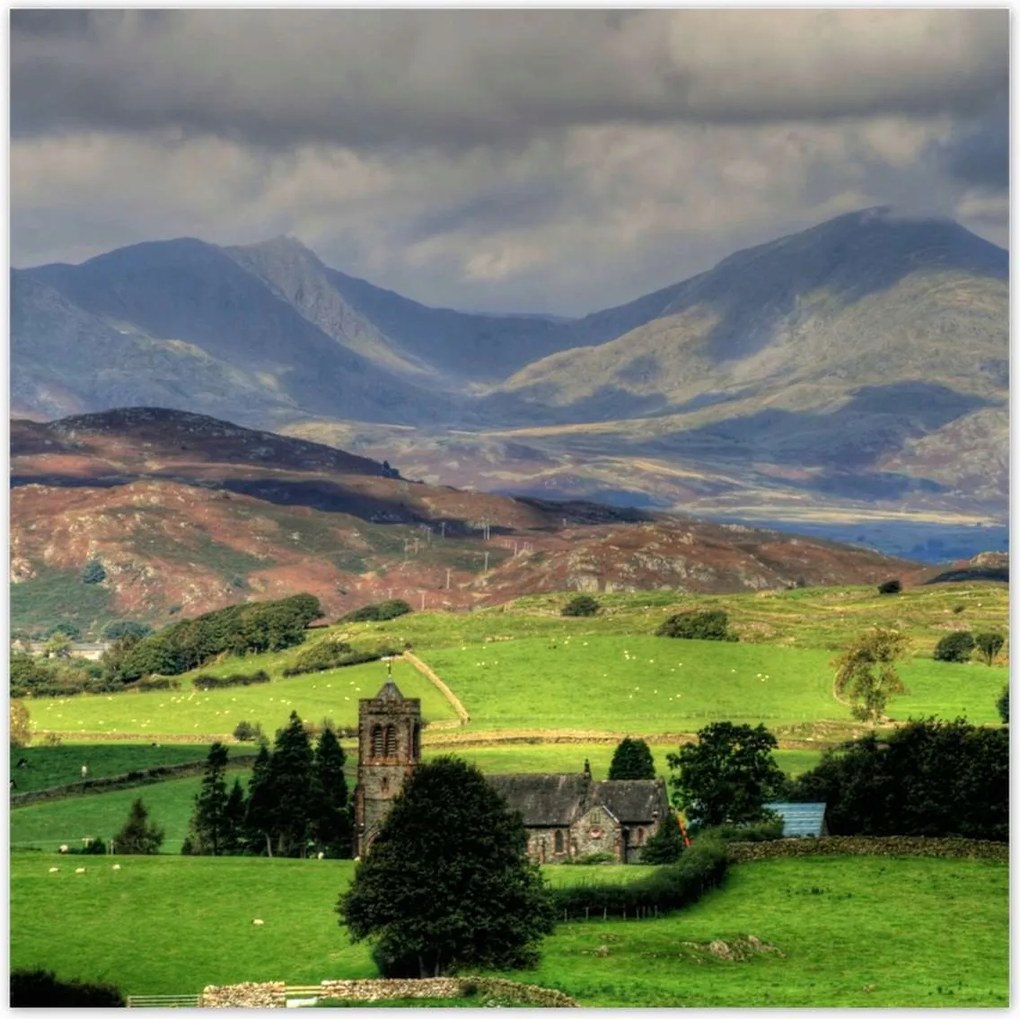 Poszterek 70x70 Hegyi tájkép