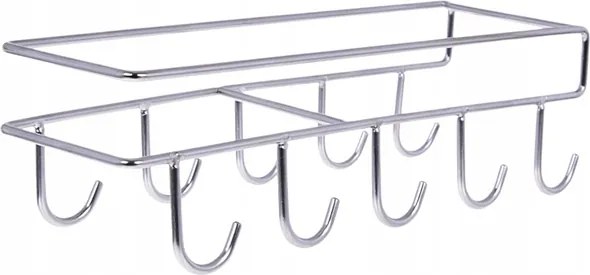 Felfüggeszthető tartó polc alá, szekrénybe konyhai akcesoria, bögrék tárolására