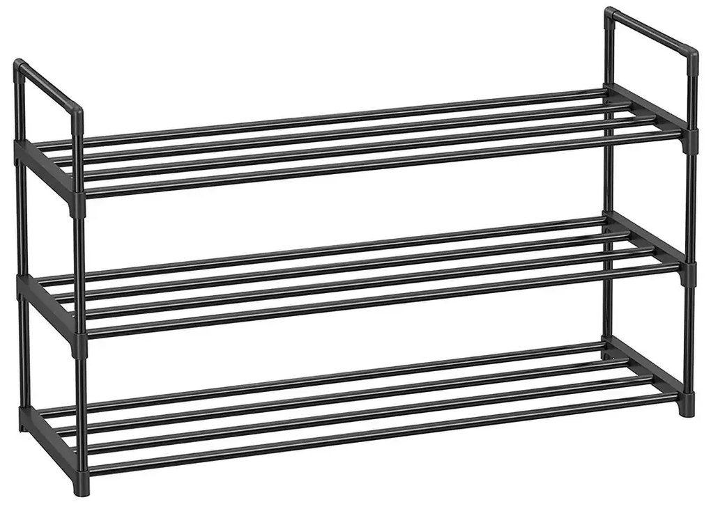 Fém cipőtartó SHOEN 92x30x54 cm fekete