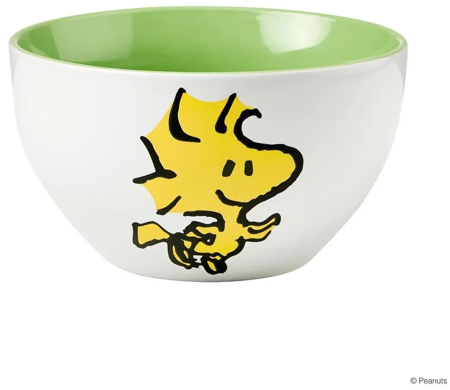 PEANUTS tálka zöld-fehér, Woodstock 600 ml