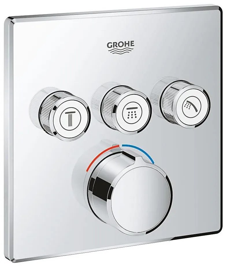 GROHE 29149000 - SMARTCONTROL falba süllyesztett csaptelep takarólap 158 × 158 mm króm
