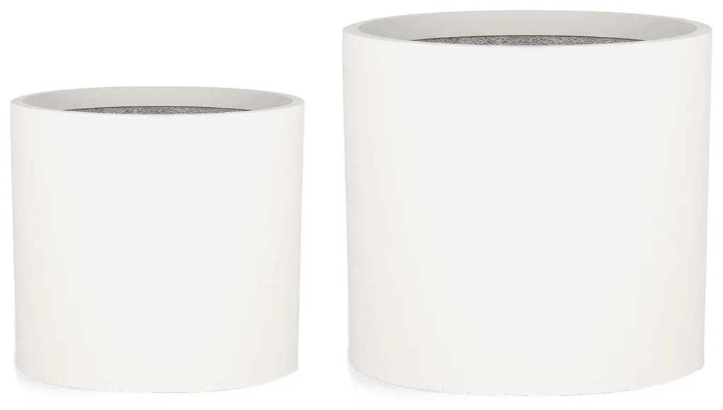 Blumfeldt Gendt, virágcserép, felső virágcserép, 2 db-os készlet, L / XL méretek, fiberstone, beltér / kültér