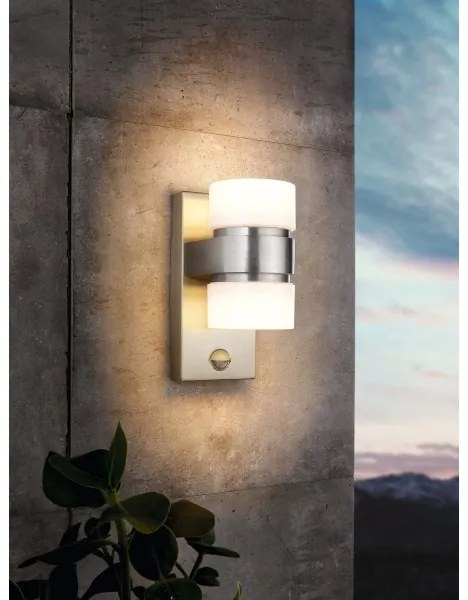 Eglo 96277 - LED Kültéri fali lámpa a mozgásérzékelős ATOLLARI 2xLED/6W