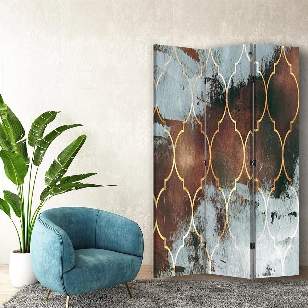 Gario Paraván Marokkói lóhere barna színben Méret: 145 x 170 cm, Kivitelezés: Parafa paraván