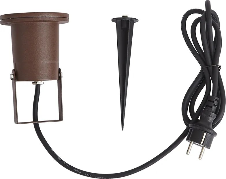 Modern kerti spotlámpa rozsdabarna színben, kábellel és dugóval, 204 cm, IP65 - Basic