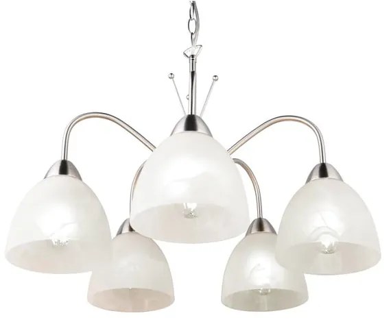 Fehér-ezüstszínű függőlámpa üveg búrával ø 55 cm Dobby – Trio