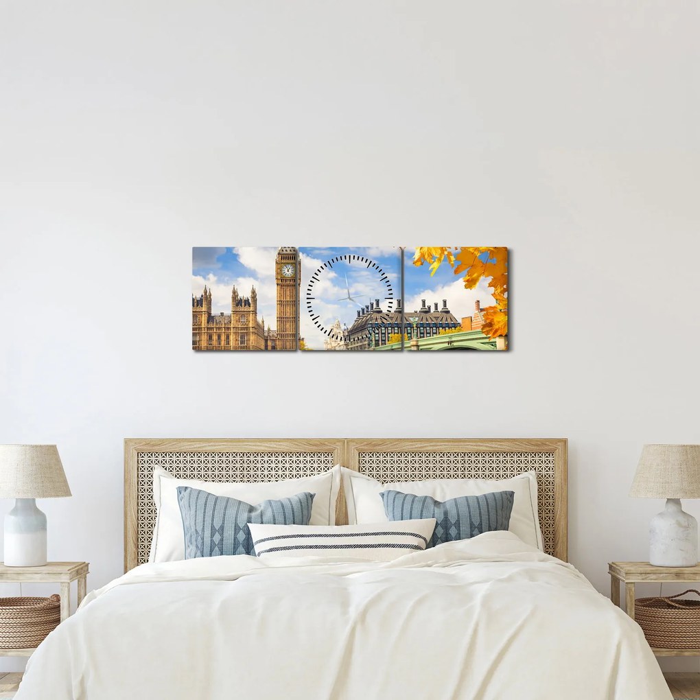 Kép - Big Ben, London (órával) (90x30 cm)