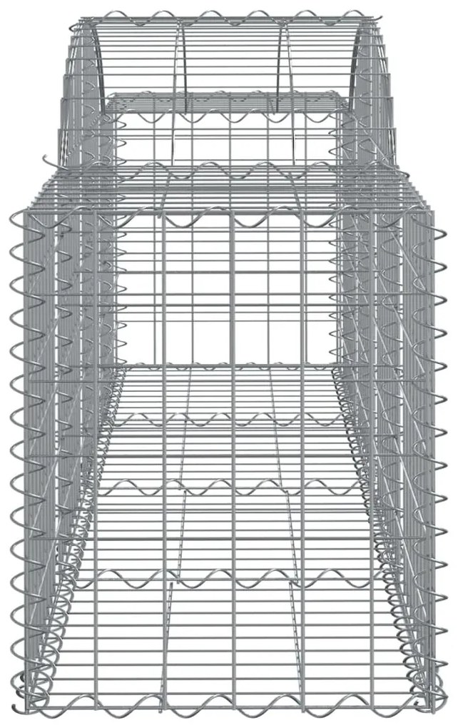 vidaXL 40 db íves horganyzott vas gabion kosár 200x50x60/80 cm