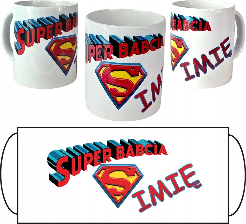 Nyomott mintás bögre Nagymama napjára tartós nyomat Személyre szabás Név