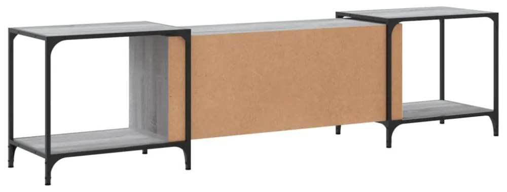 szürke sonoma színű szerelt fa TV szekrény 203 x 37 x 50 cm