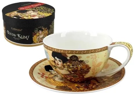Porceláncsésze+alj 360ml,dobozban,Klimt:Adele Bloch