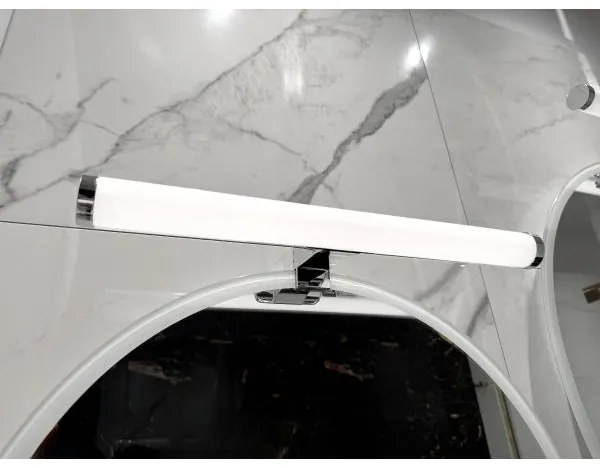 LED fürdőszobai tükörvilágítás, 10 W, 230 V, 45 cm, IP44, fényes króm