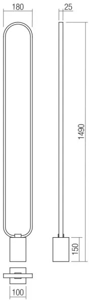Redo 01-3061 - LED Dimmelhető állólámpa ADO LED/24W/230V fehér