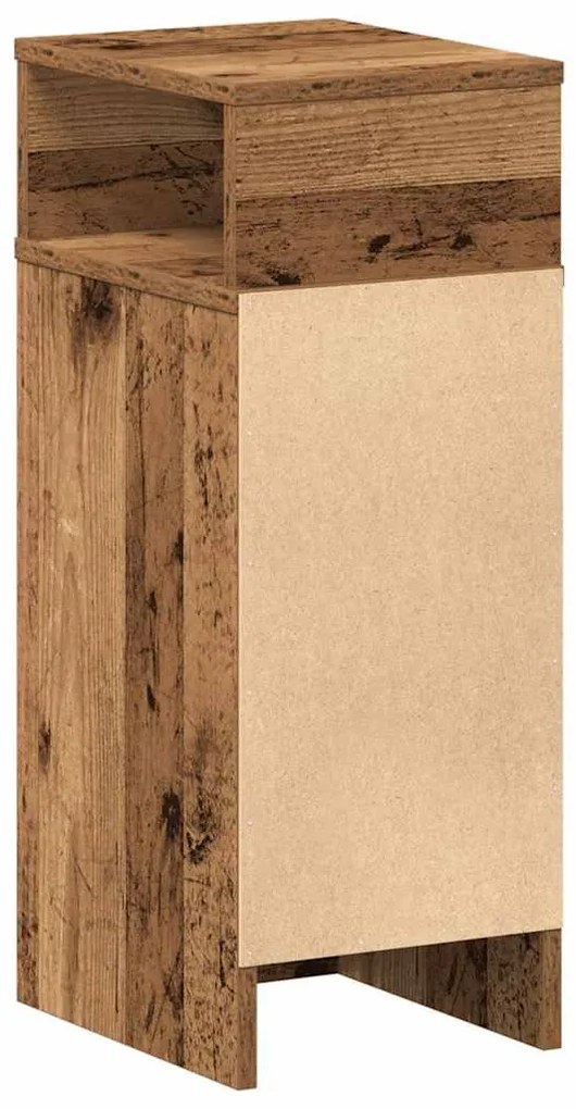 2 db antik fa színű éjjeliszekrény fiókkal 25x31x66 cm