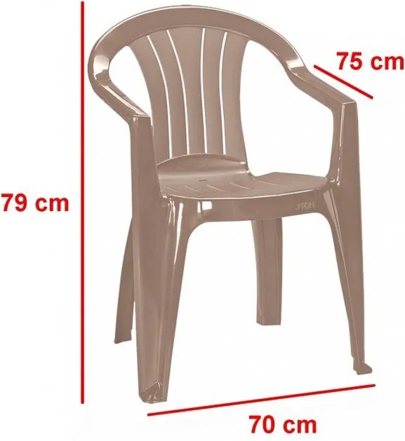 Keter 4 darab Mallorca kerti szék + Elise kerti asztal fehér AKCIÓS